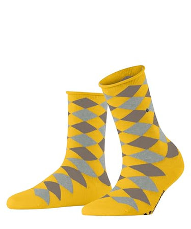 Burlington Damen Socken Sandy W Sso Baumwolle gemustert 1 Paar, Gelb Sunshine 1300, 36-41 im Sale